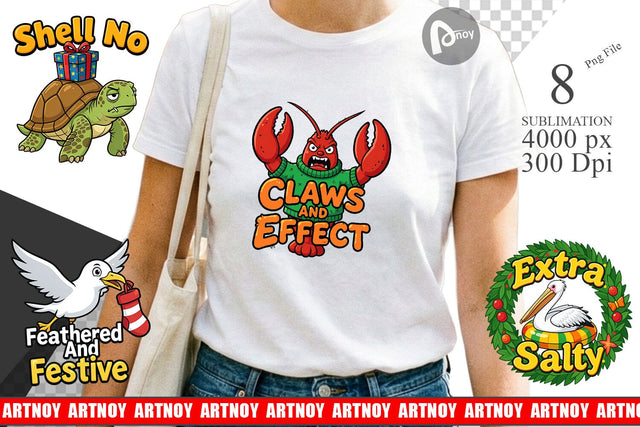 Sublimation Sarcastic Tropical Animal Christmas Quotes Sublimation artnoy 