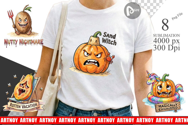 Sublimation Sarcastic Tropical Fruit Pumpkin Sublimation artnoy 