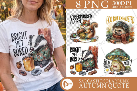 Sublimation Sardonic Eco Woodland Animals Quote Sublimation artnoy 