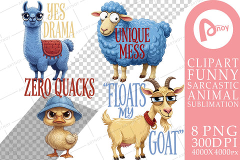Sublimation Sassy Barnyard Farm Animal Squad Sublimation artnoy 