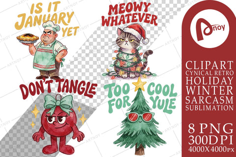Sublimation Sassy Santa Helper Retro Characters SVG artnoy 