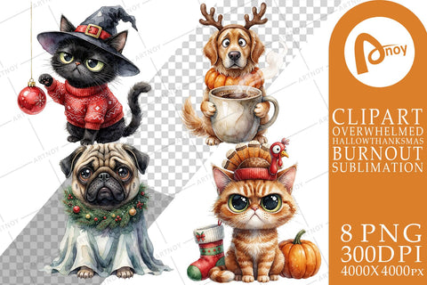 Sublimation Sassy Side-Eye Holiday Pets Sublimation artnoy 