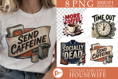 Sublimation Sassy Vintage Anti-Social Morning Quote Sublimation artnoy 