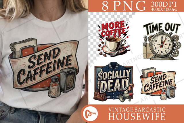 Sublimation Sassy Vintage Anti-Social Morning Quote Sublimation artnoy 