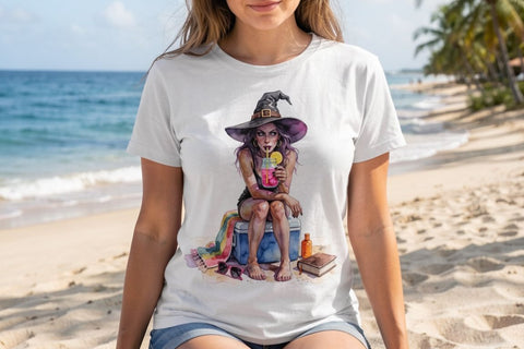 Sublimation Sassy Witch Beach Vacation Meltdown Sublimation artnoy 