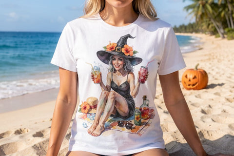 Sublimation Sassy Witch Beach Vacation Meltdown Sublimation artnoy 