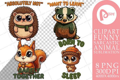 Sublimation Sassy Woodland Critters Big-Eye Sublimation artnoy 