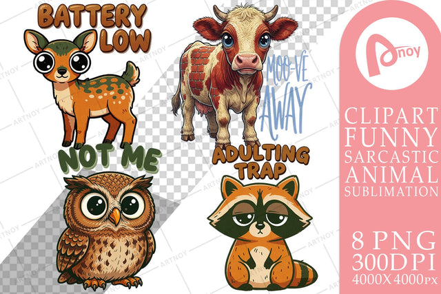 Sublimation Sassy Woodland Critters Big-Eye Sublimation artnoy 