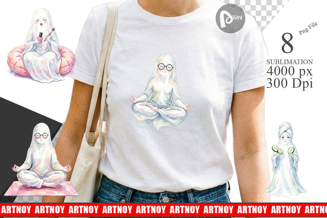 Sublimation Self Care Spa Day Mom Ghost Sublimation artnoy 
