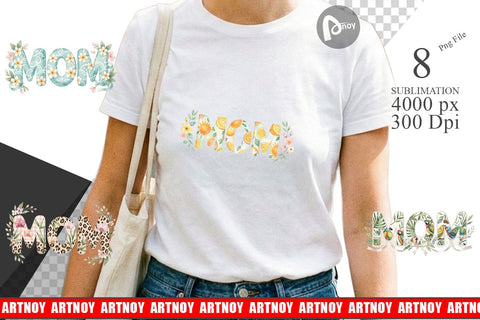 Sublimation Shabby Chic Tropical MOM Watercolor Sublimation artnoy 
