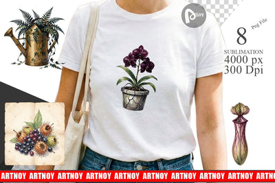 Sublimation Sinister Tropical Goth Botany Sublimation artnoy 