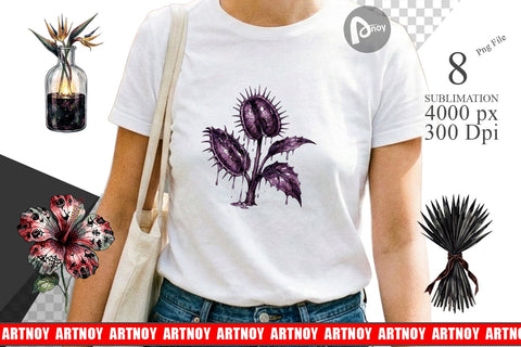 Sublimation Sinister Tropical Goth Botany Sublimation artnoy 