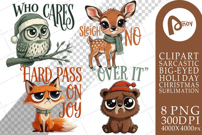 Sublimation Skeptical Woodland Holiday Critters Sublimation artnoy 