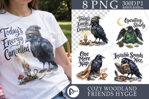 Sublimation Sleep-Deprived Raven Dark Whimsigoth Watercolor Quote Sublimation artnoy 