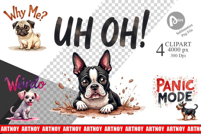 Sublimation Socially Awkward Dog Watercolor Sublimation artnoy 
