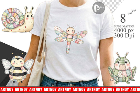 Sublimation Soft Garden Patchwork Watercolor Sublimation artnoy 