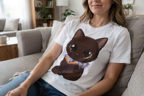 Sublimation Spooky Cozy Tea Party Kitten Sublimation artnoy 
