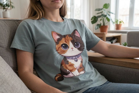 Sublimation Spooky Cozy Tea Party Kitten Sublimation artnoy 