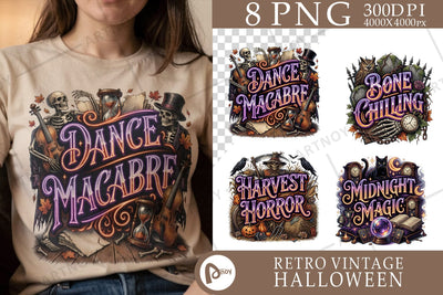 Sublimation Spooky Haunted Retro Halloween Typography Sublimation artnoy 