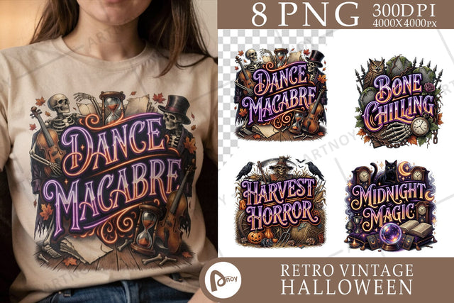 Sublimation Spooky Haunted Retro Halloween Typography Sublimation artnoy 