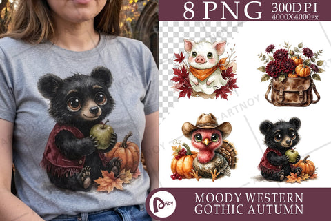 Sublimation Spooky Homestead Harvest Animals SVG artnoy 