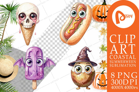 Sublimation Spooky Summer Snack Watercolor Sublimation artnoy 