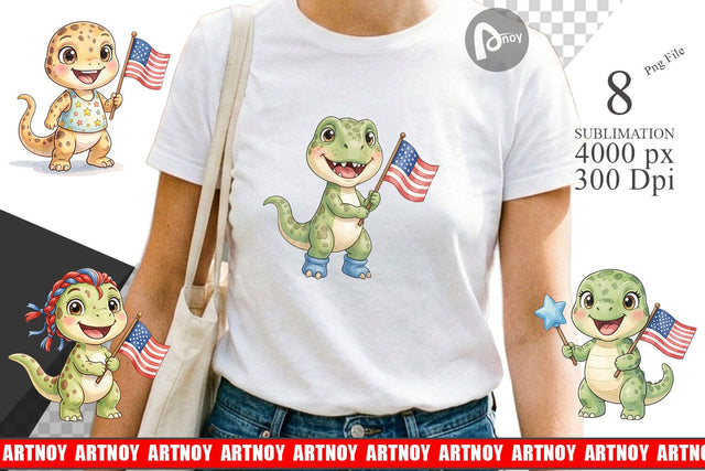 Sublimation Spotted Patriotic Outfit Dino Sublimation artnoy 
