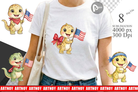 Sublimation Spotted Patriotic Outfit Dino Sublimation artnoy 
