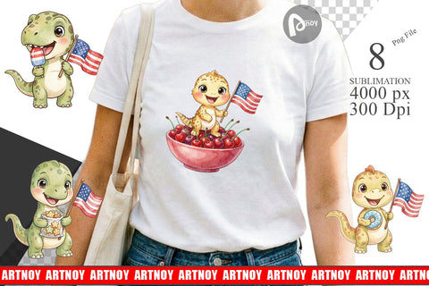 Sublimation Spotted Summer Treats Dino Watercolor Sublimation artnoy 