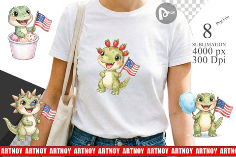 Sublimation Spotted Summer Treats Dino Watercolor Sublimation artnoy 