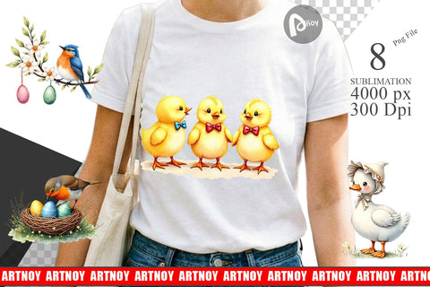 Sublimation Spring Garden Birds Sublimation artnoy 
