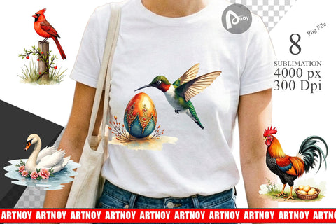 Sublimation Spring Garden Birds Sublimation artnoy 