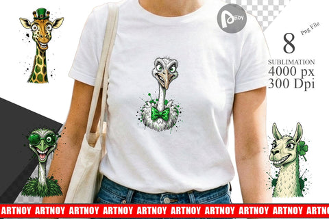 Sublimation St Paddys Animal Caricature Sublimation artnoy 