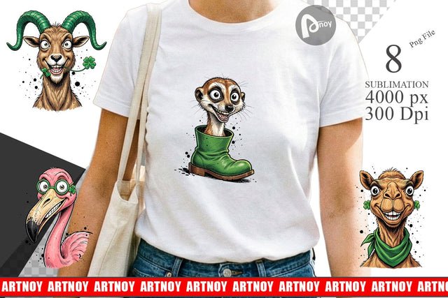 Sublimation St Paddys Animal Charms Sublimation artnoy 