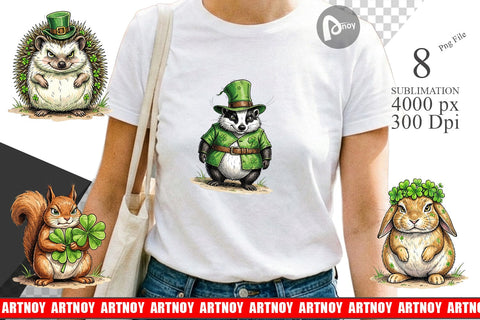 Sublimation St Paddys Animal Friends Sublimation artnoy 