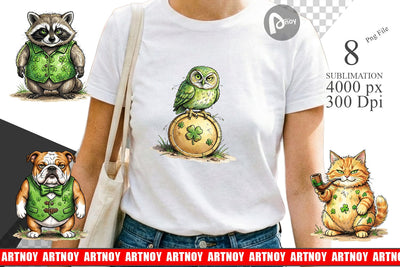 Sublimation St Paddys Animal Friends Sublimation artnoy 