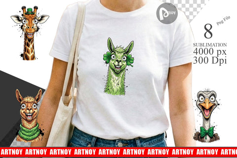 Sublimation St Paddys Animal Party Art Sublimation artnoy 