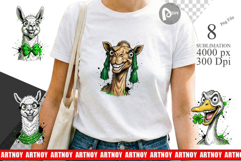 Sublimation St Paddys Zany Zoo Animals Sublimation artnoy 