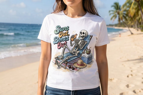 Sublimation Sunburnt Tired Skeleton Beach Moods Sublimation artnoy 