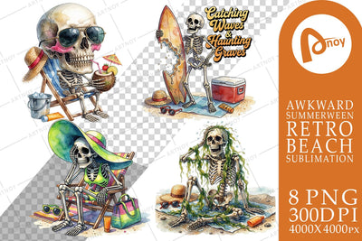 Sublimation Sunburnt Tired Skeleton Beach Moods Sublimation artnoy 