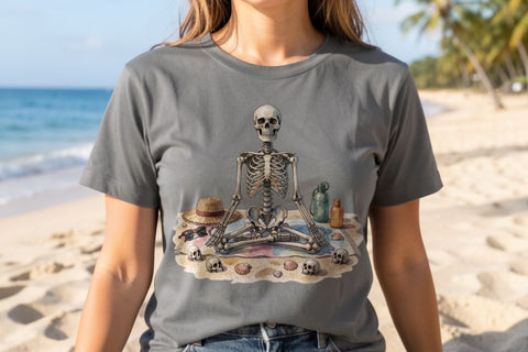 Sublimation Sunburnt Tired Skeleton Beach Moods Sublimation artnoy 
