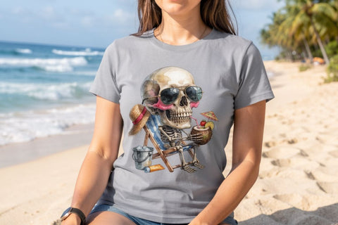 Sublimation Sunburnt Tired Skeleton Beach Moods Sublimation artnoy 