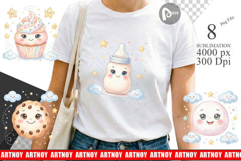 Sublimation Sweet Baby Treat Watercolor Sublimation artnoy 