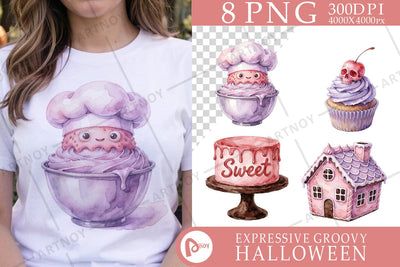 Sublimation Sweet Pastel Goth Halloween Bakery SVG artnoy 