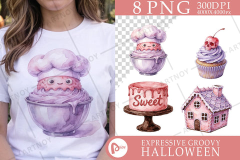 Sublimation Sweet Pastel Goth Halloween Bakery SVG artnoy 