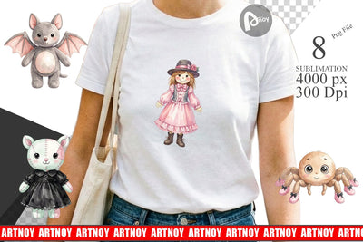 Sublimation Sweet Pastel Goth Plushies Sublimation artnoy 