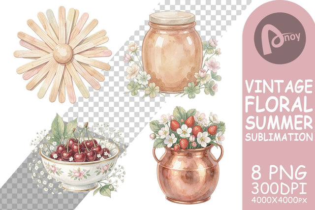 Sublimation Sweet Summer Treats Soft Watercolor Sublimation artnoy 