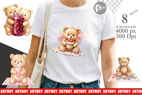 Sublimation Sweet Treats Teddy Bear Sublimation artnoy 