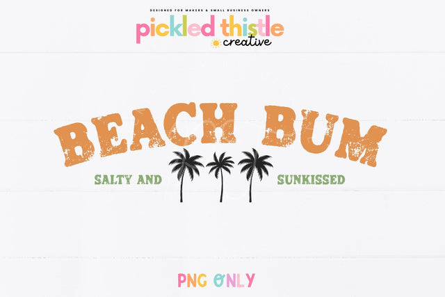 Sublimation T-Shirt Design - Sunny Beach Vibes - Vacation Graphic Sublimation Pickled Thistle Creative 