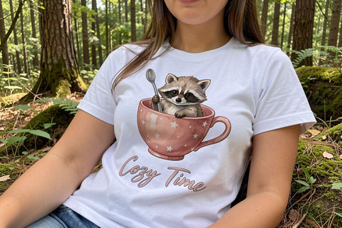 Sublimation Teacup Woodland Creature Watercolor Sublimation artnoy 